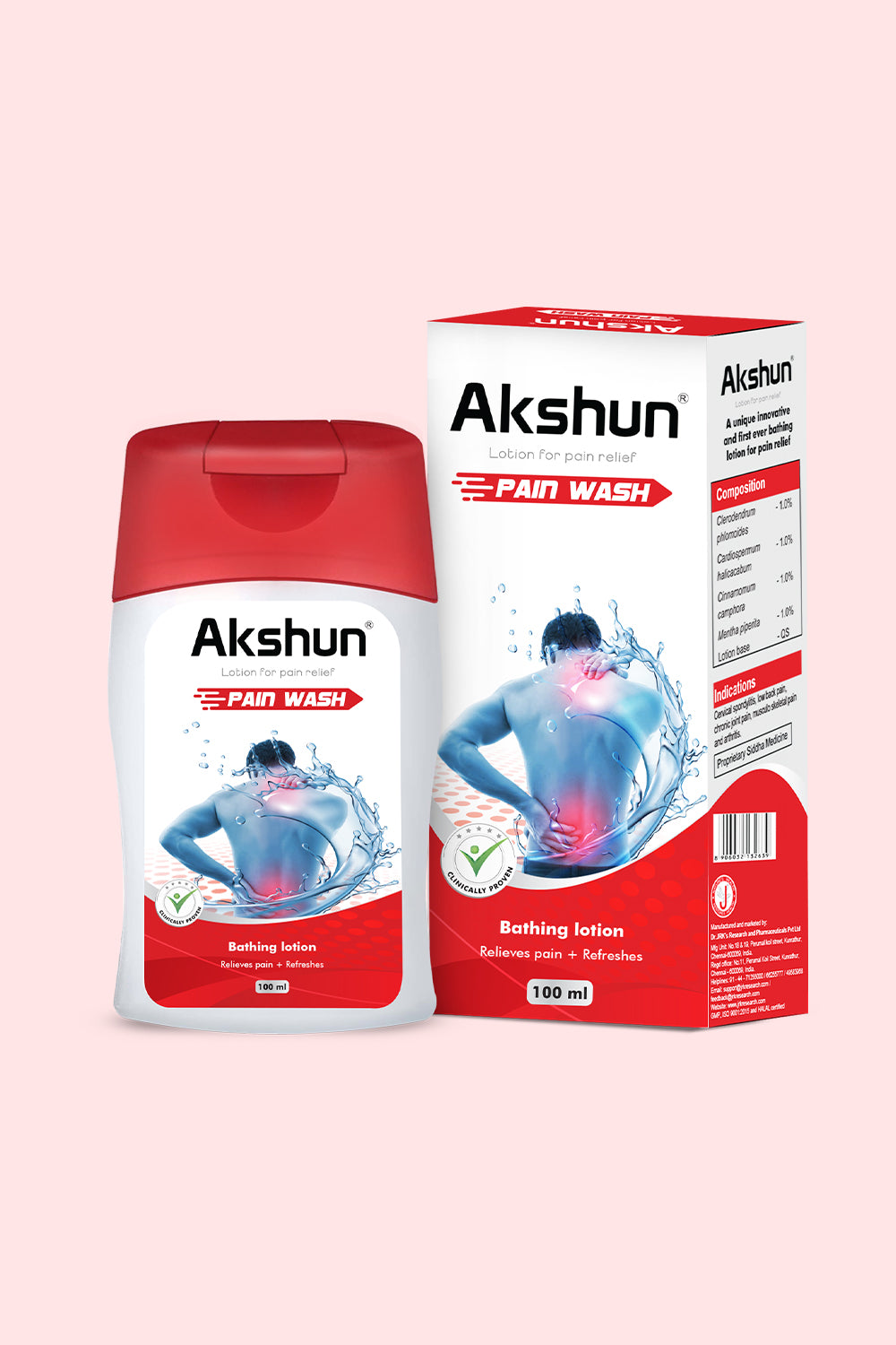 Akshun Bathing lotion for pain wash 100 ml
