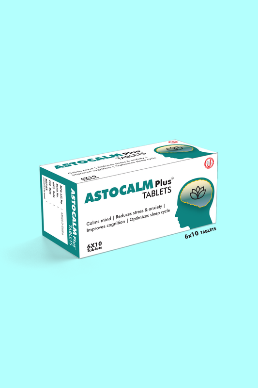 Astocalm plus Tablets 60 Nos |Calms mind |Reduces stress & anixety |improves cognition | Optimizes sleep cycle