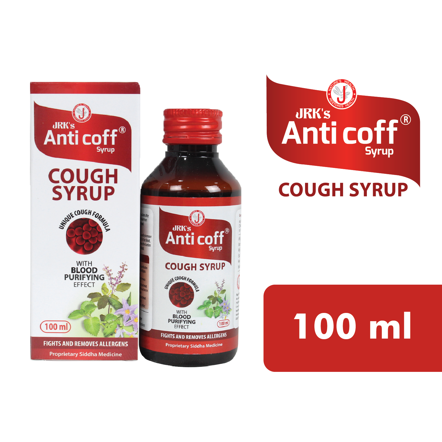 JRK's Anti Coff Syrup Herbal Dry Cough Syrup Caredura Store